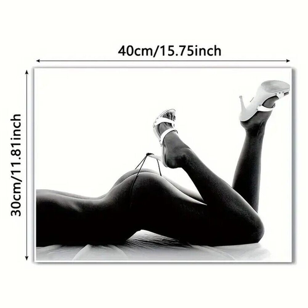 Modern Art Nude Woman In High Heels Art Print 11.8" x 15.7" Stunning! Home & Garden:Home Décor:Posters & Prints Style Your Walls